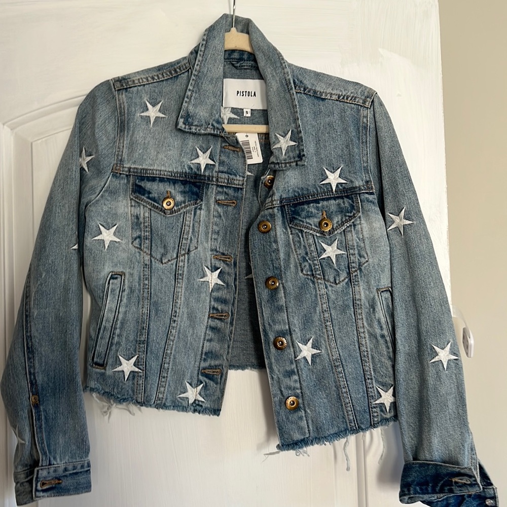 Pistola Jean jacket w/ stars small
